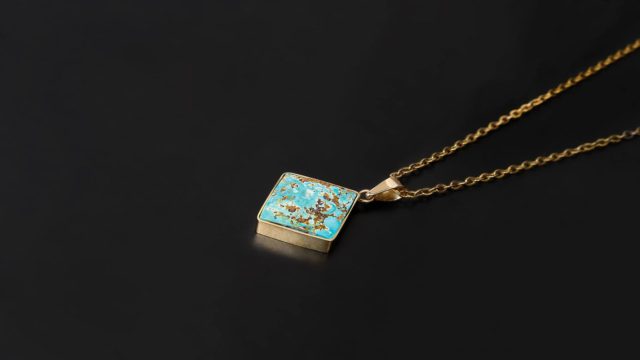 Gold Turquoise Pandant-4168-0