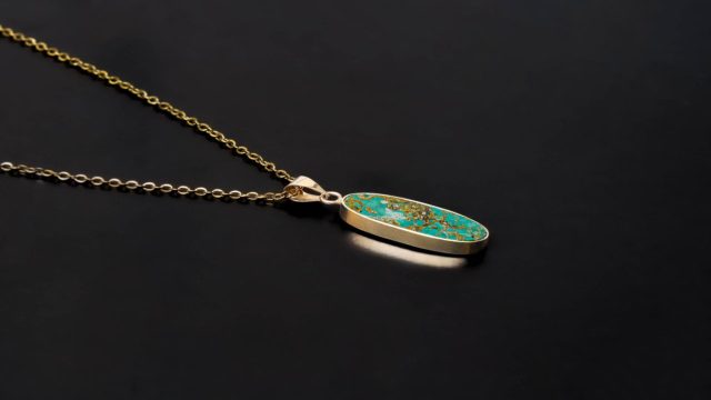 Gold Turquoise Pandant-4166-0