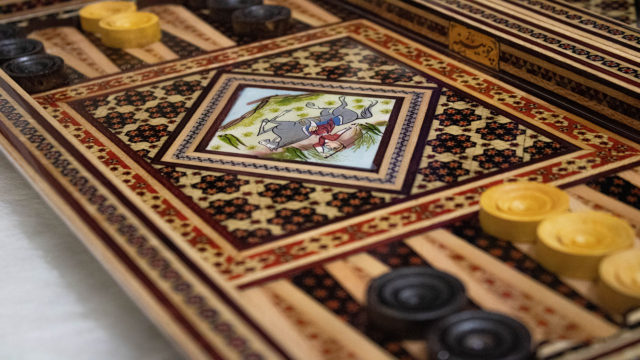 Persian backgammon board