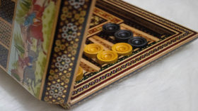 chess backgammon wood set