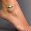 handmade gold turquoise anklet
