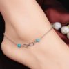 handmade gold turquoise anklet