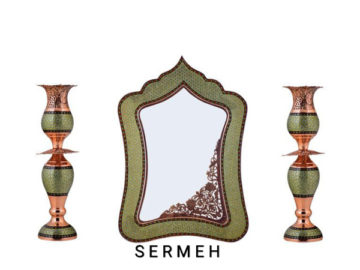 Mirror and Candle Holder Set