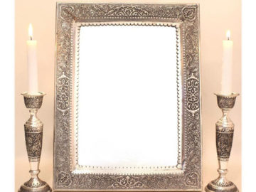 Iranian Mirror and Candle Holder