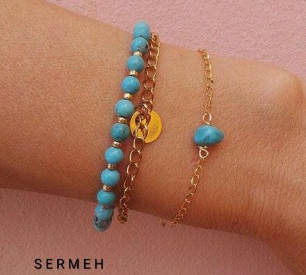 Persian Turquoise and Real Turquoise Bracelet